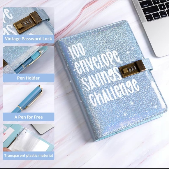 100 envelope savings challenge with custom pen. & UV wrap Handcrafted - Picture 6 of 16